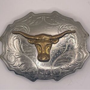 Vintage nickle silver with brass bull logo